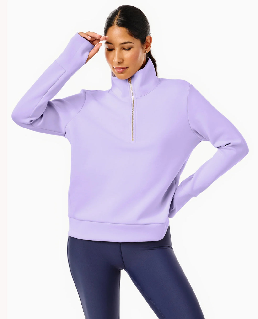 Soft Luxe Everyday Quarter Zip in Lavender