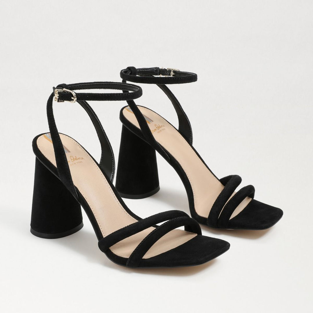 Kia Block Heel in Black Suede