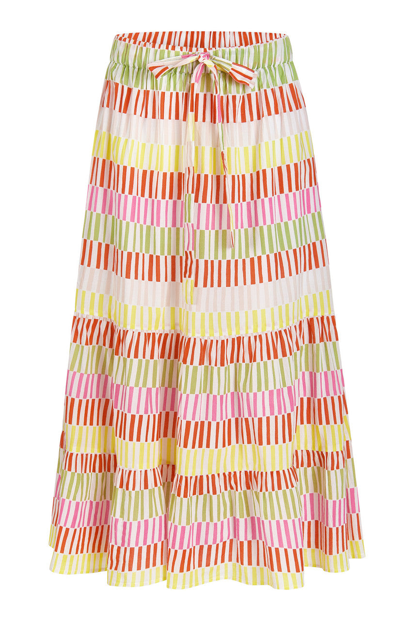 Market Skirt in Sherbert Stripes