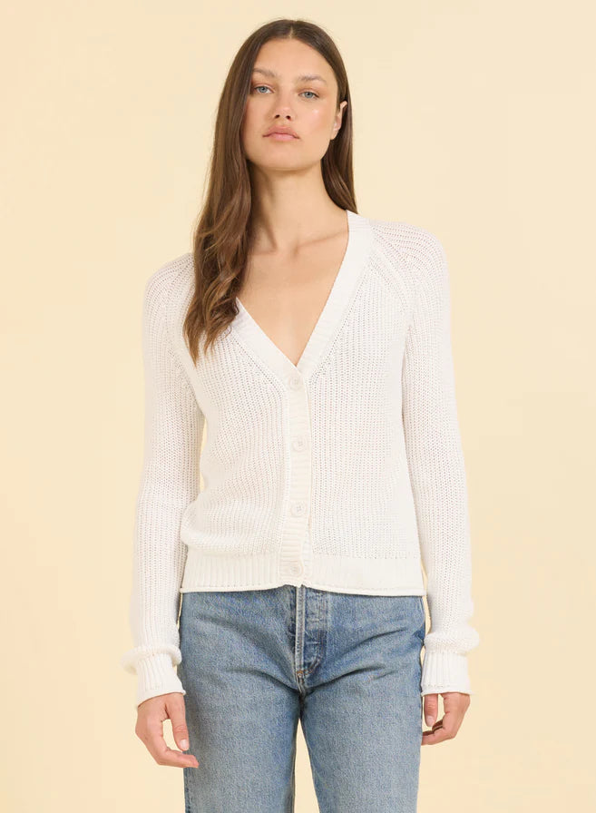 Raleigh Cardigan in White