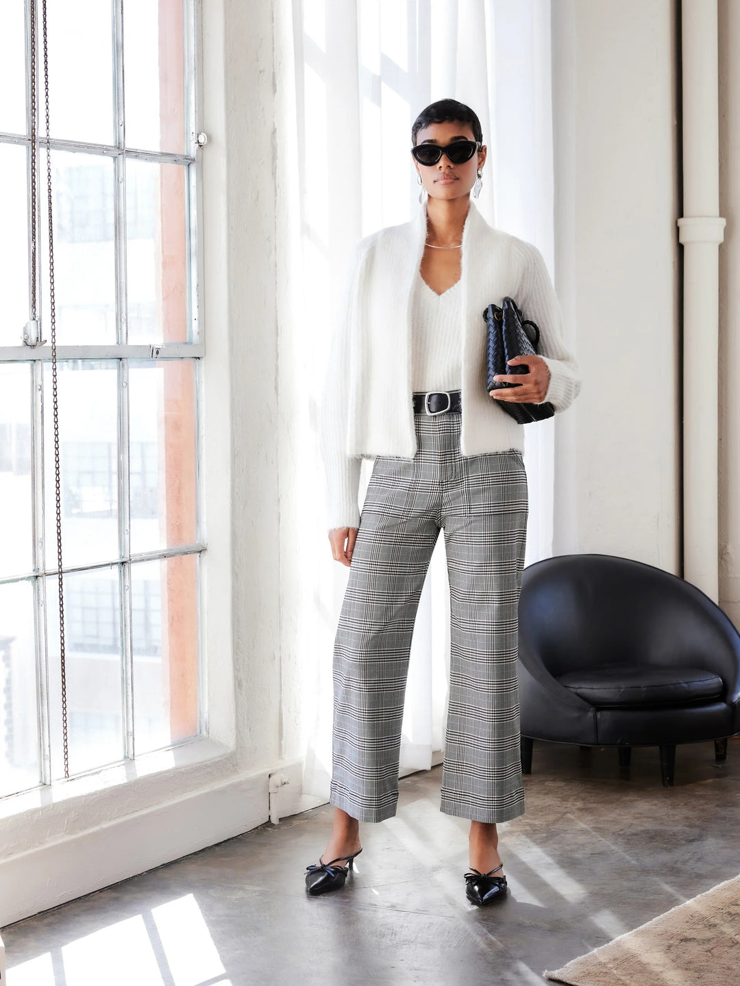 Rylee Crop Pants in Plaid