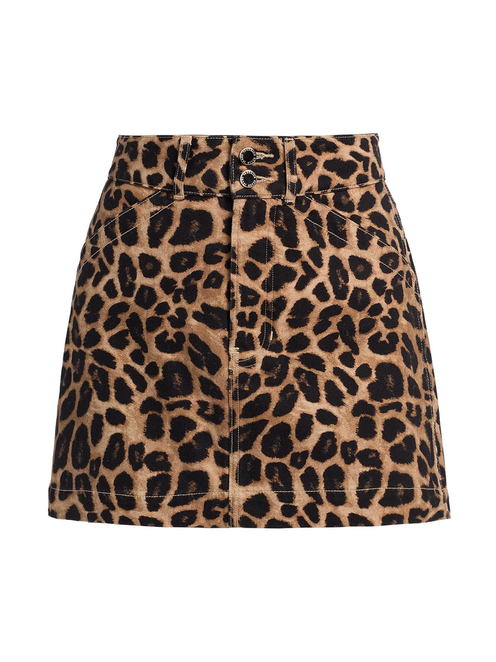Chloe Skirt in Washed Leopard