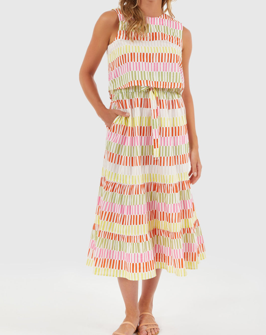 Crop Top in Sherbert Stripes
