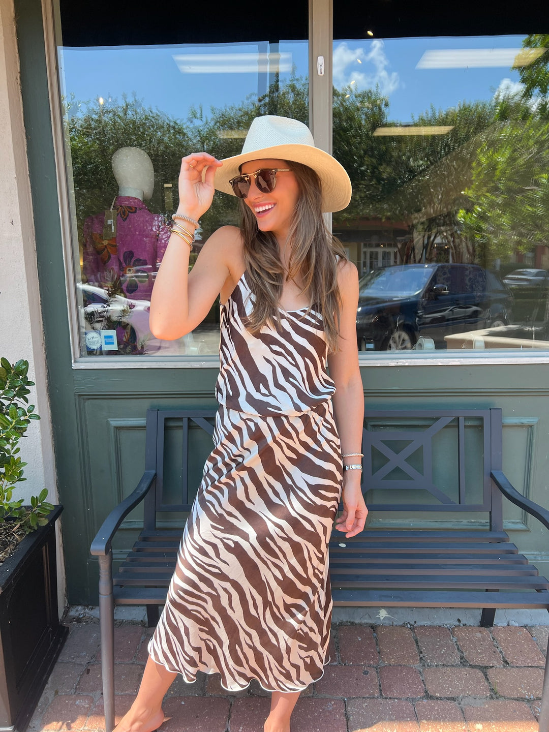 "No Shadow" Silky Midi Skirt