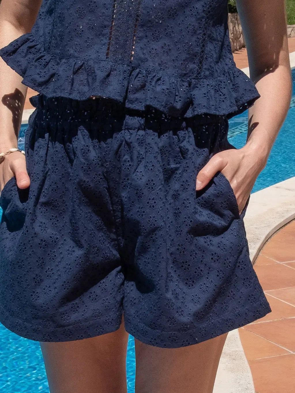 Olivia Shorts in Navy Blue