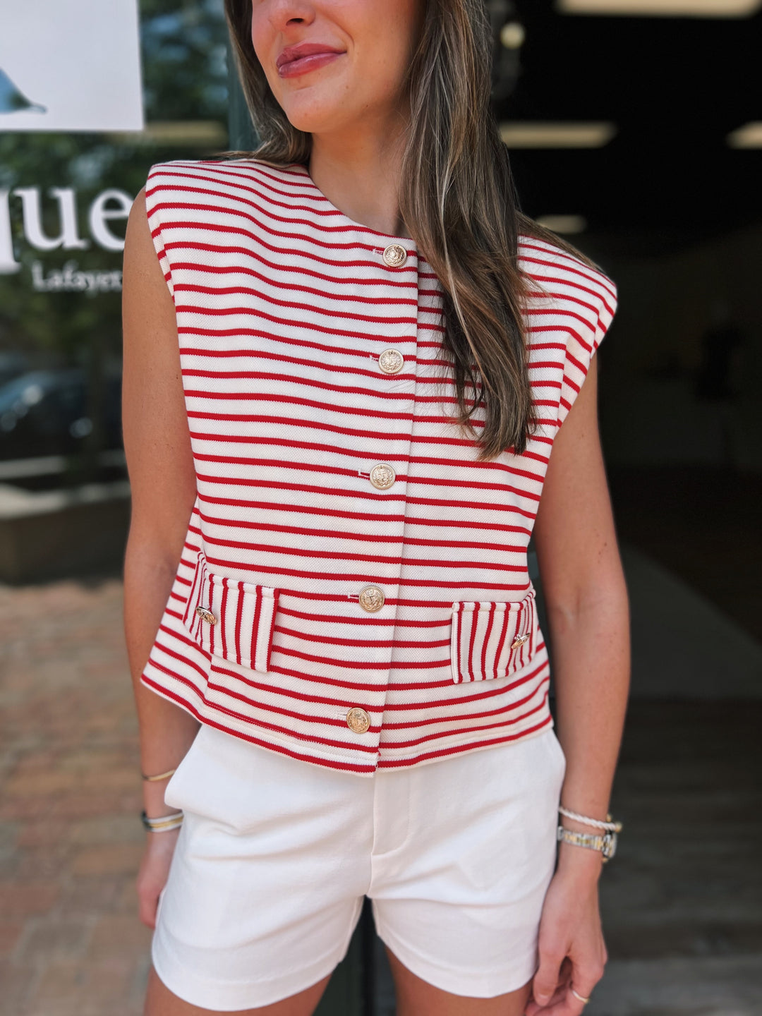 Stripe Sailor S/S Knit Top