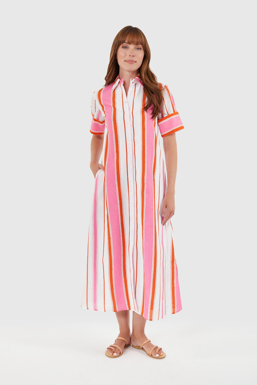 Gibbons Dress in Boardwalk Stripes
