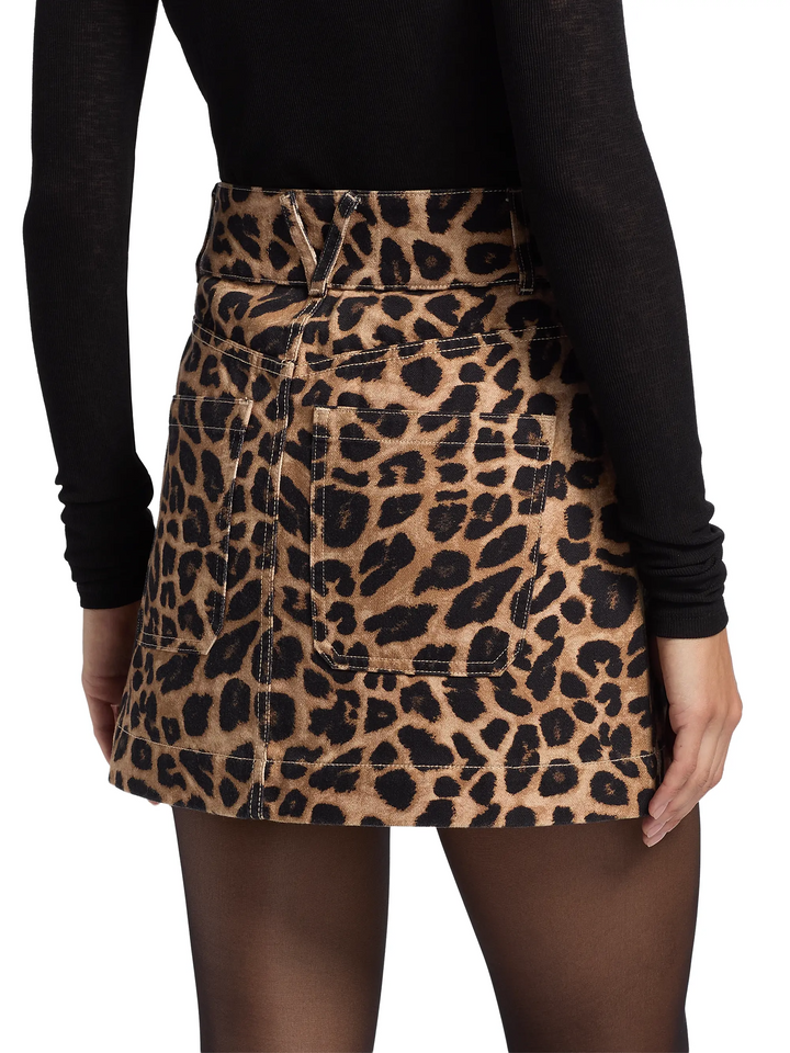 Chloe Skirt in Washed Leopard
