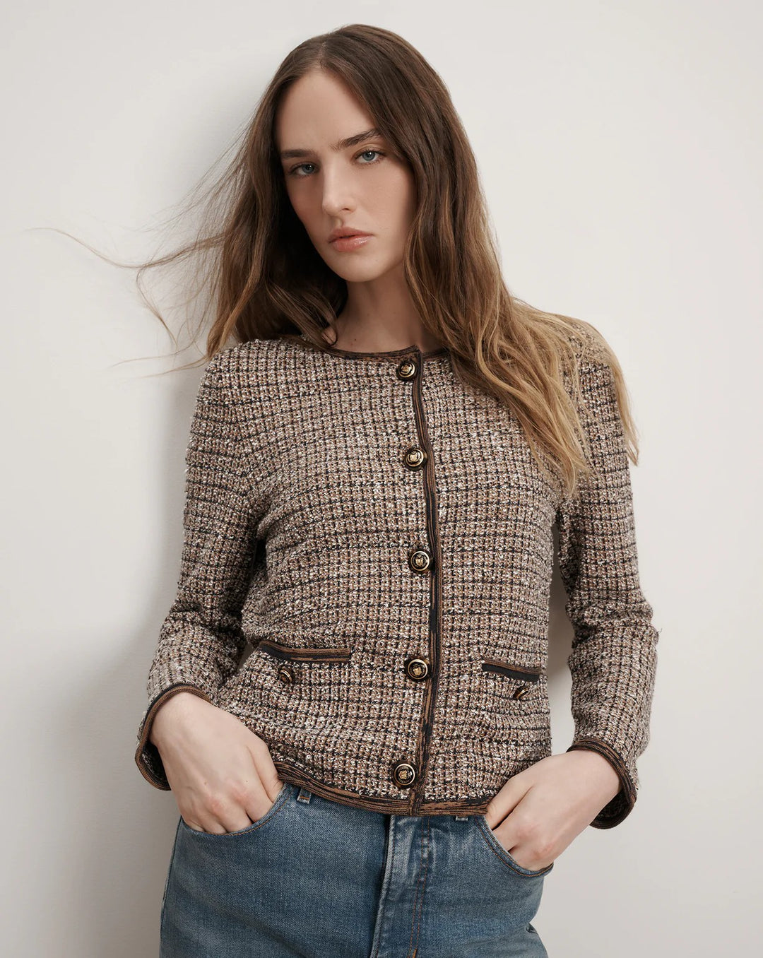 Brisa Knit Jacket in Acorn Multi