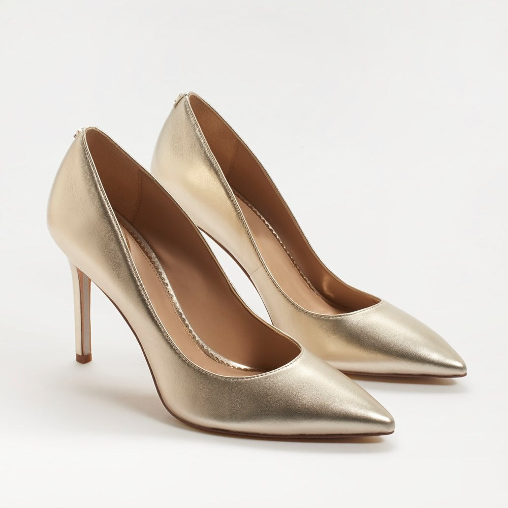 Hazel Pointed Toe Pump in Gold