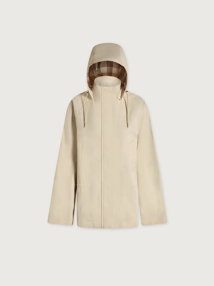 Etta Short Rain Jacket in Birch