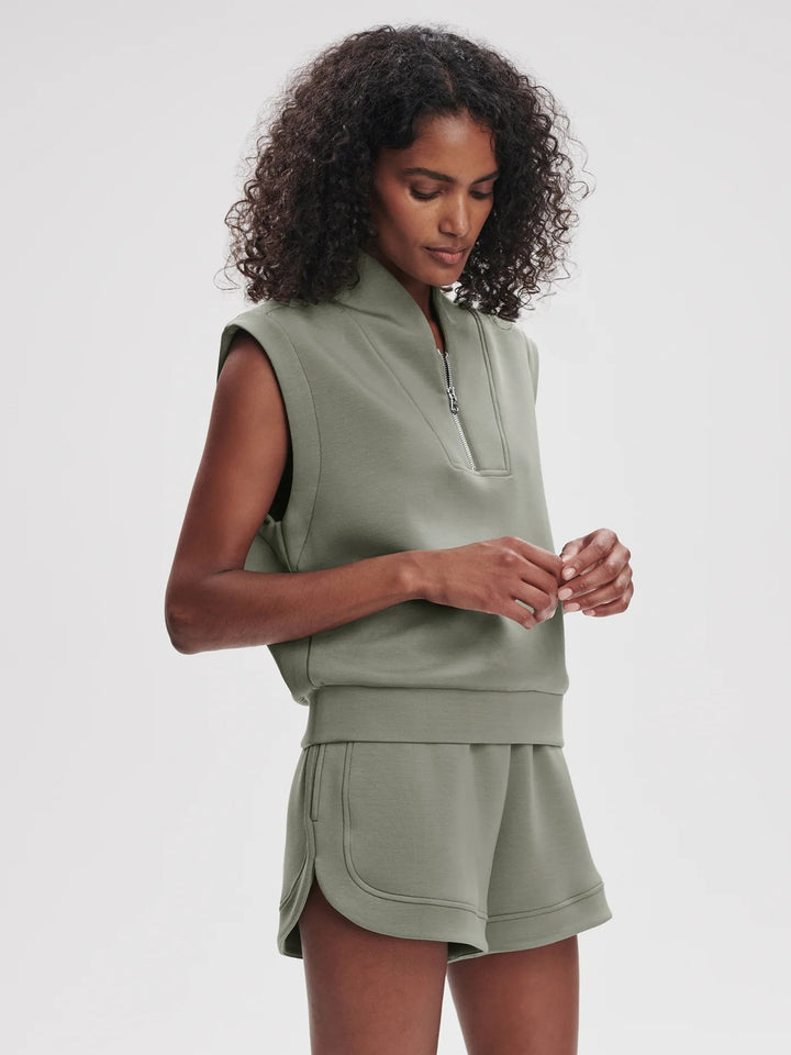 Loretta Half Zip in Shadow