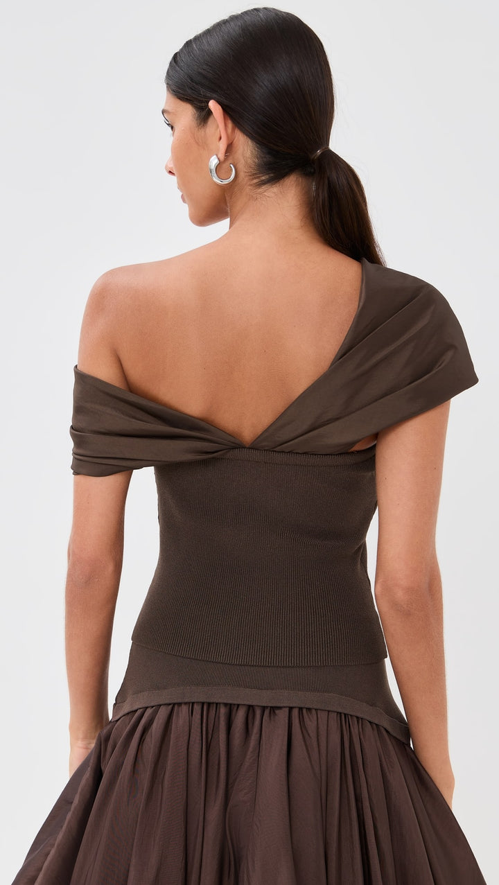 Celiana Knit Top in Chocolate