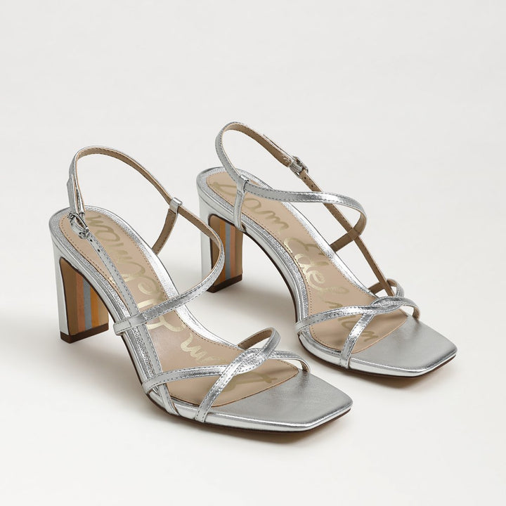 Elissa Strappy Heel Sandal in Silver