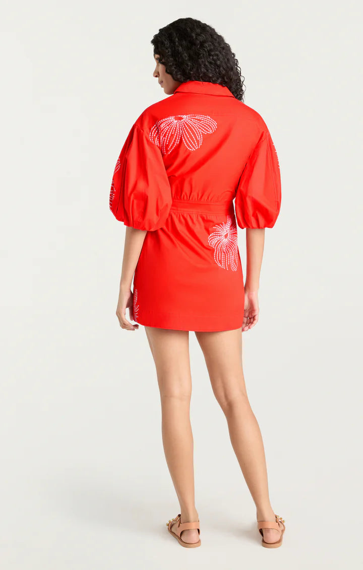 Sunburst Rhea Dress in Red
