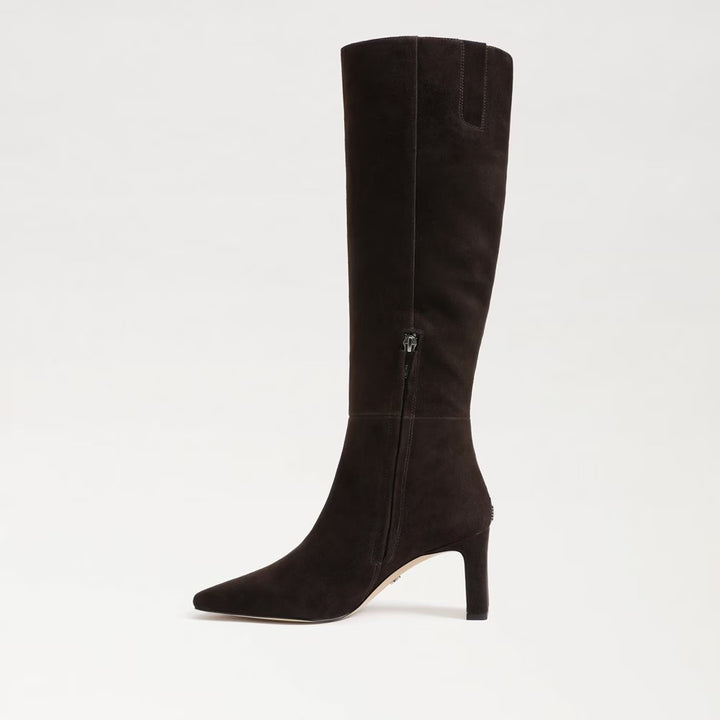 Sylvia Knee High Boot in Chocolate Suede