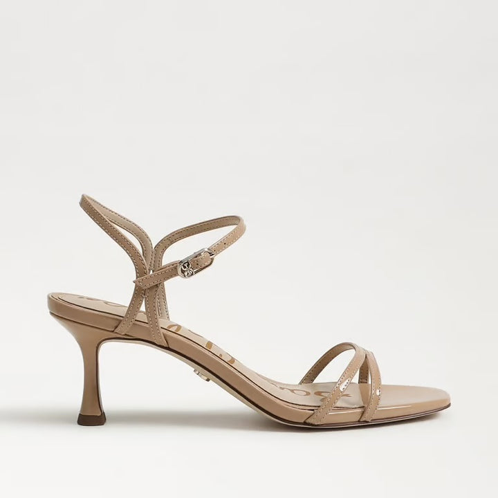 Presley Strappy Kitten Heel Sandal in Tan