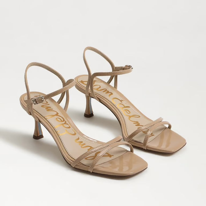 Presley Strappy Kitten Heel Sandal in Tan
