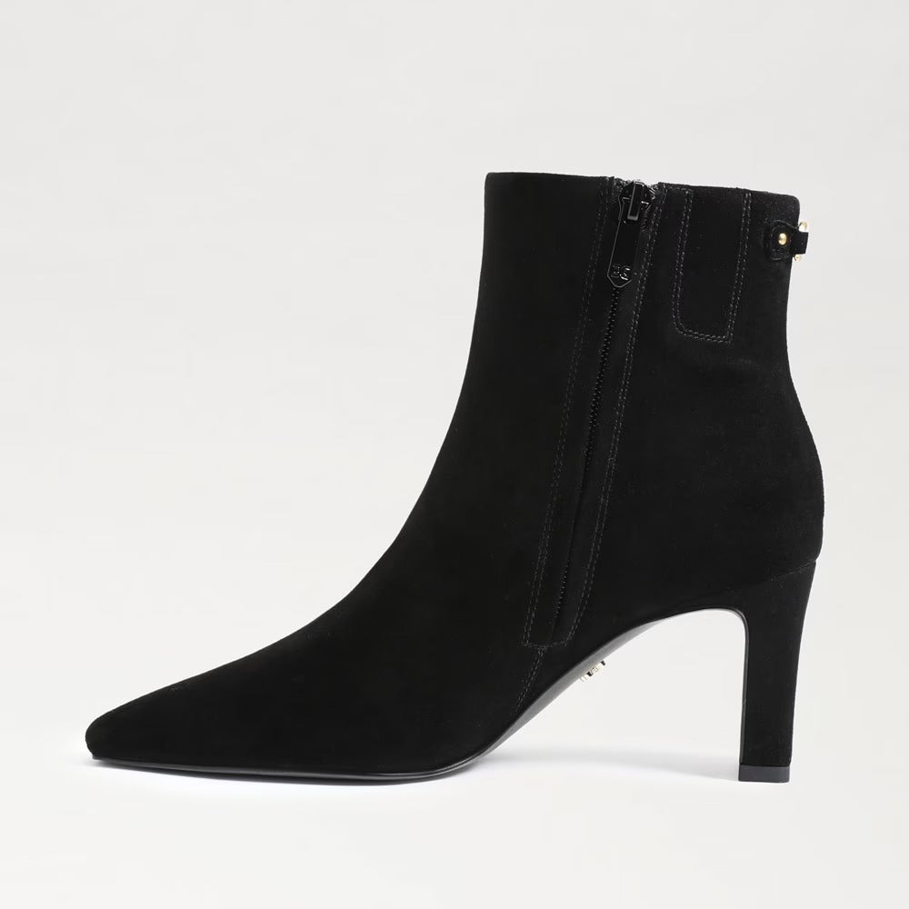 Saige Ankle Bootie in Black Suede