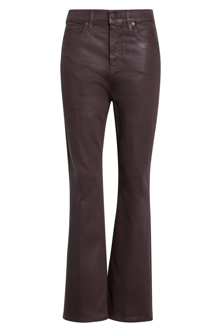 Carson Coated High Waist Jeans in Espresso