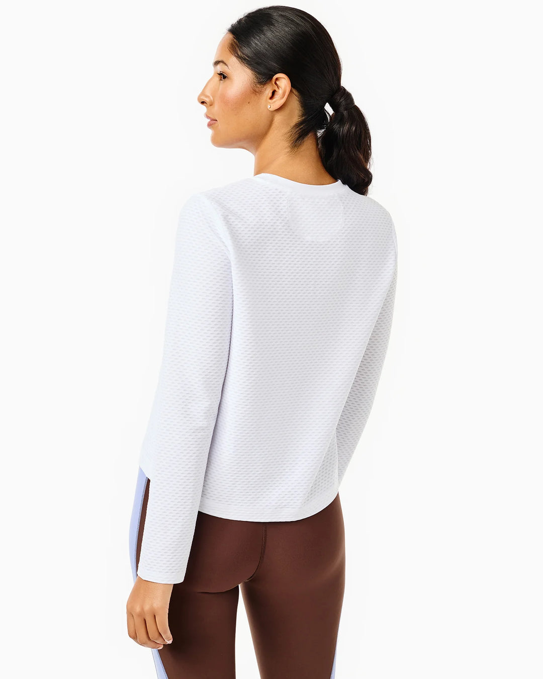 Walnut Long Sleeve Top in White