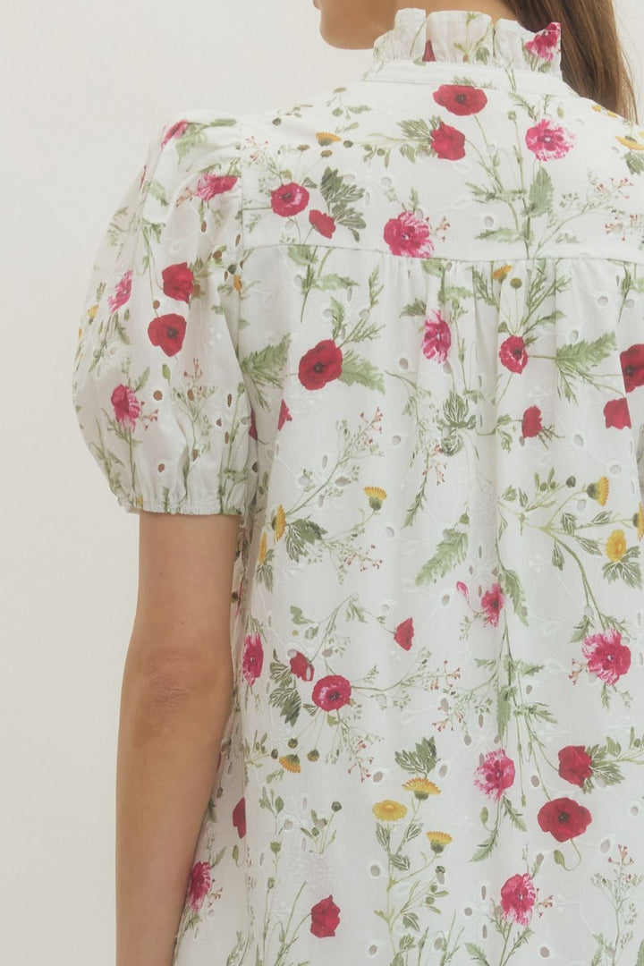 Wildflower Eyelet Midi Dress
