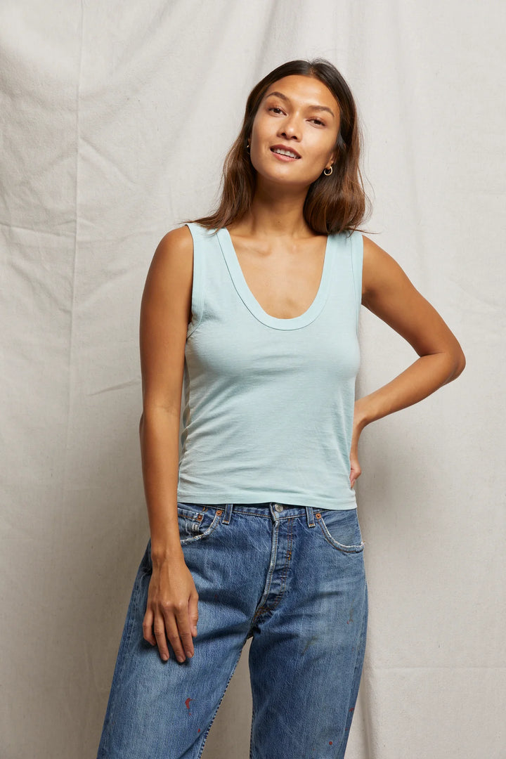 Rib Scoop Tank in Blue