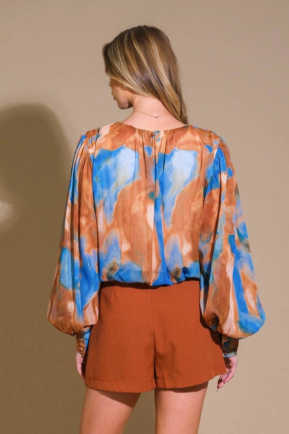 Printed Woven Top