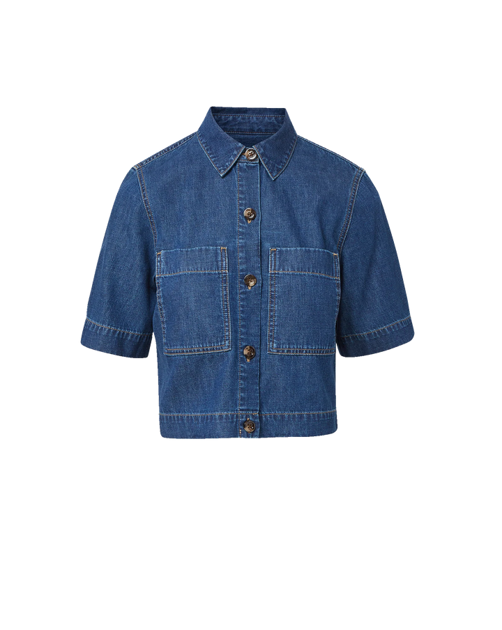 Spruce Button-Down Shirt in Denim