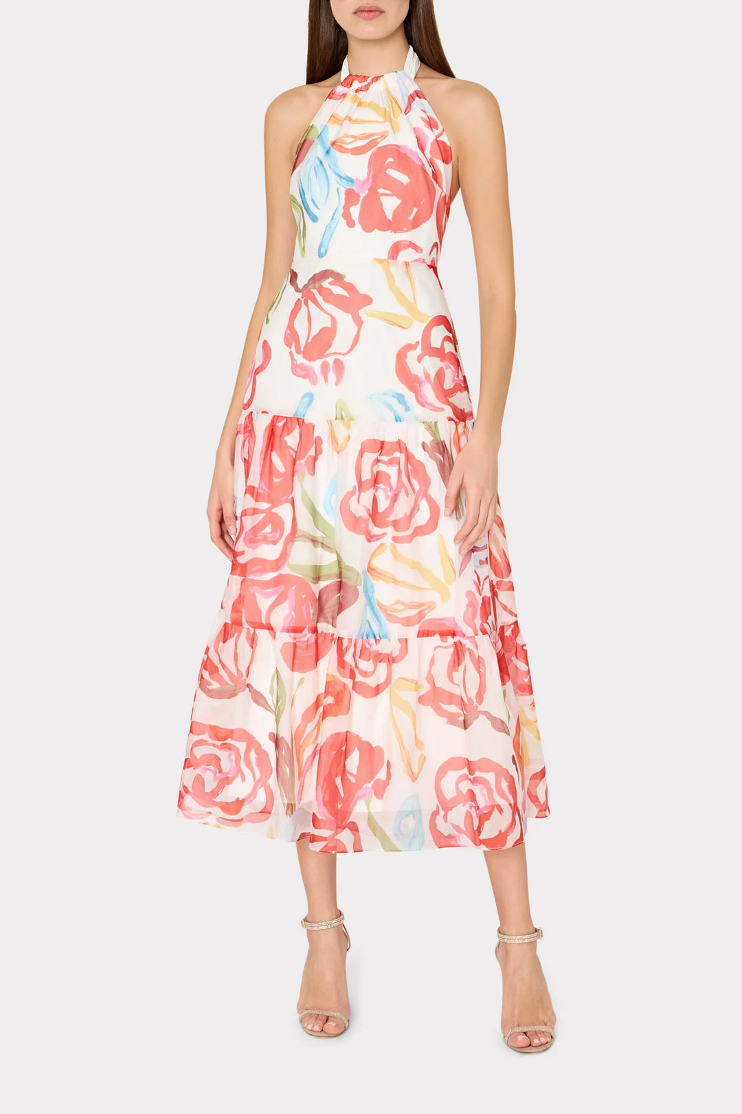 Hayden Floraison Rouge Organza Dress