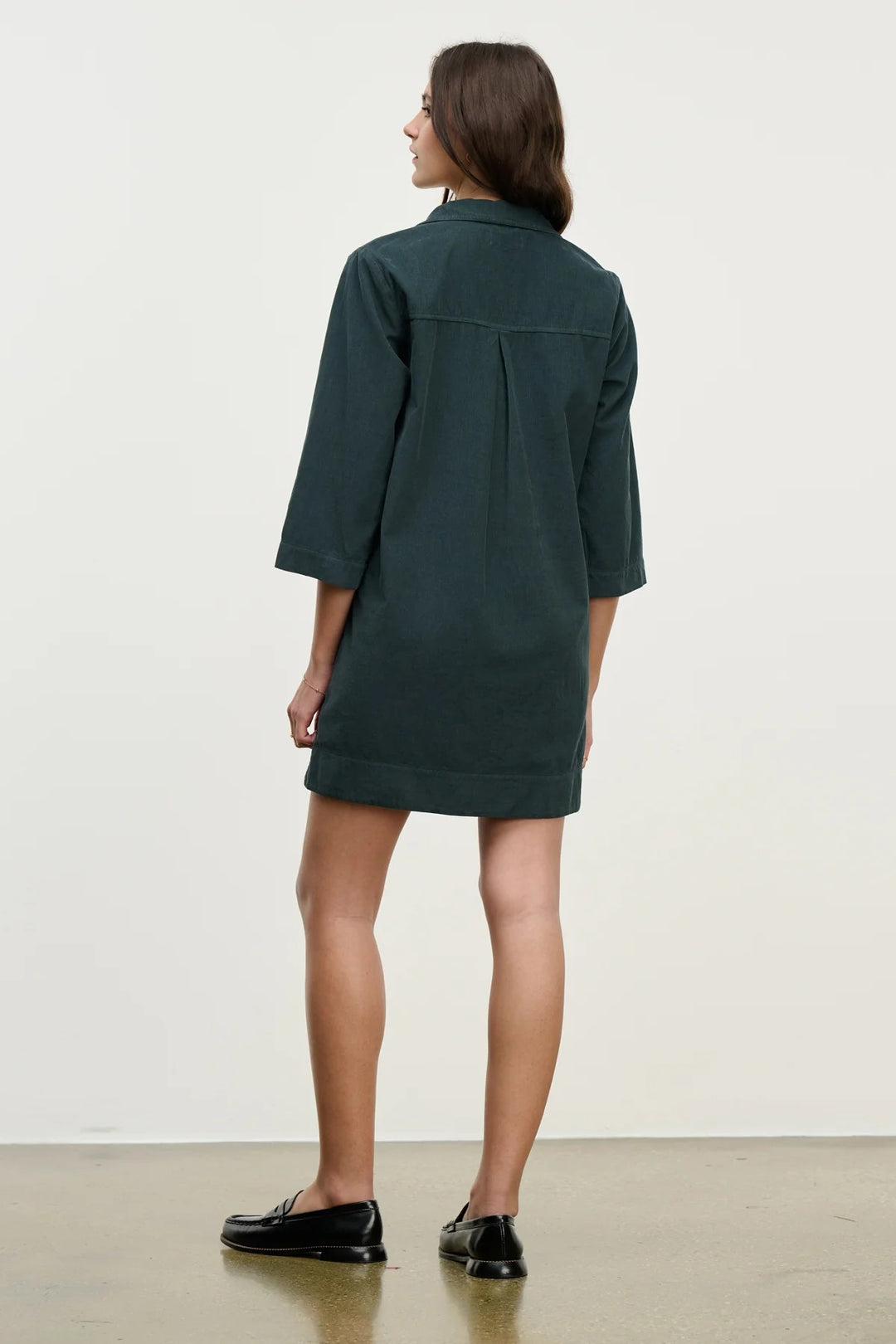 Elke Corduroy Dress in Mallard