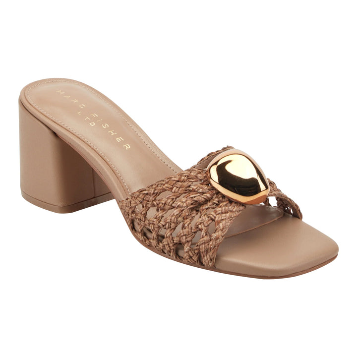 Farrel Woven Mule Sandal in Med Natural