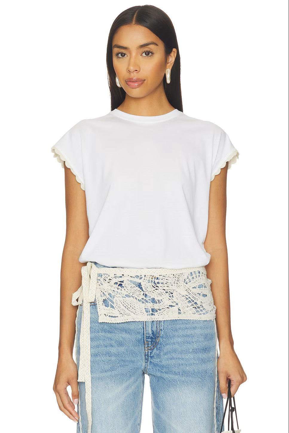 Crochet Muscle Tee in White