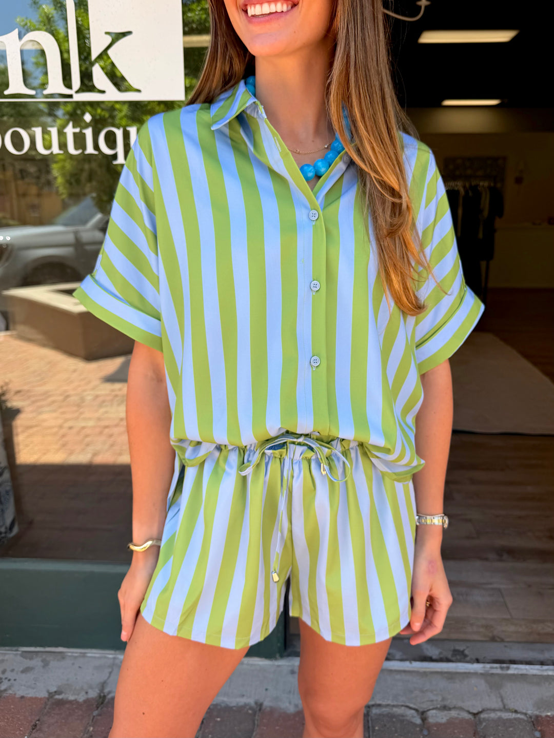 Coastal Cabana Stripe Short Set