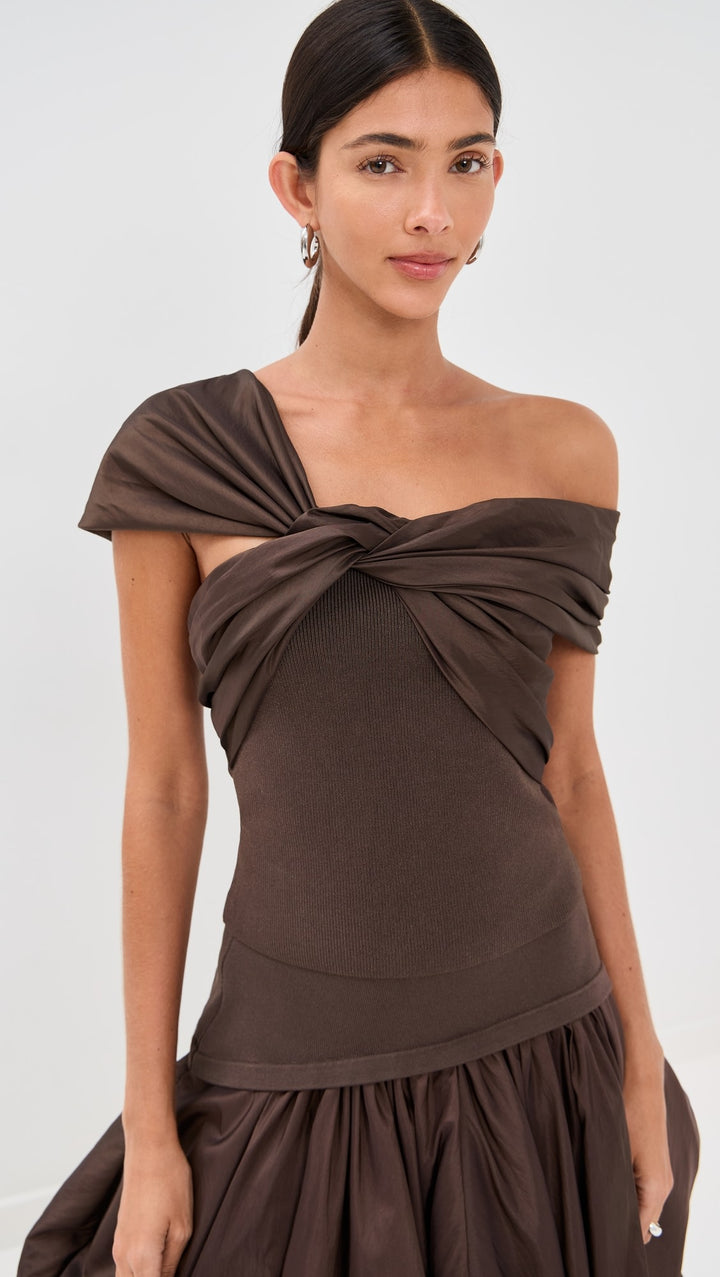 Celiana Knit Top in Chocolate