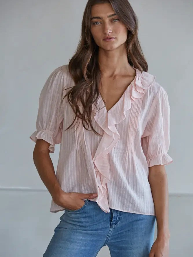 Baby Pink Ruffle Top