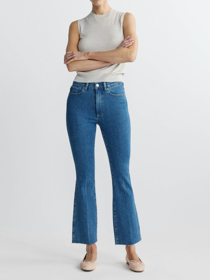 Bridget Boot High Rise Instasculpt Crop Jeans in Spring Showers
