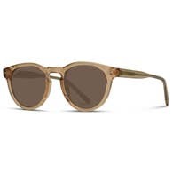 Tate Classic Round Polarized Sunglasses in Light Brown Frame/Brown Lens