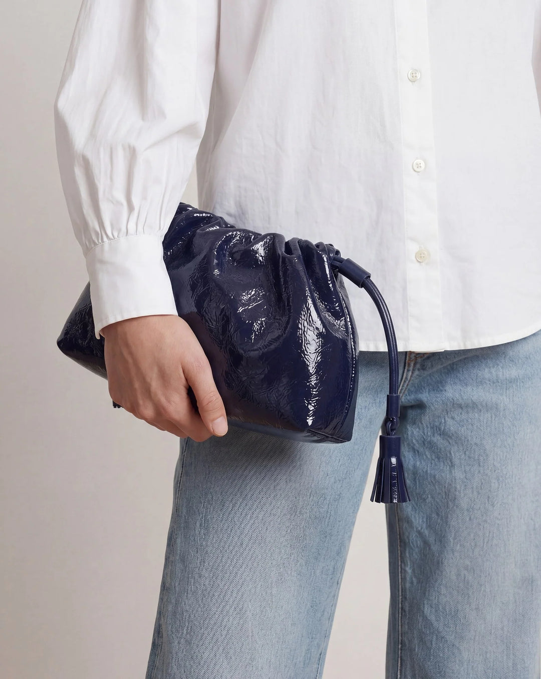 Small Veronica Beard Stash Bag in Navy