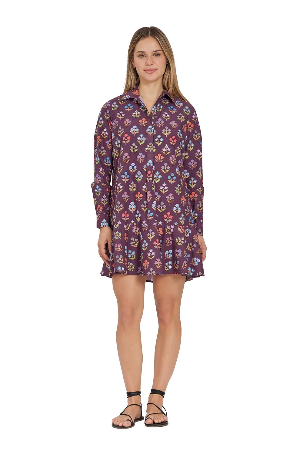 Polly Dress in Holiday Flowers
