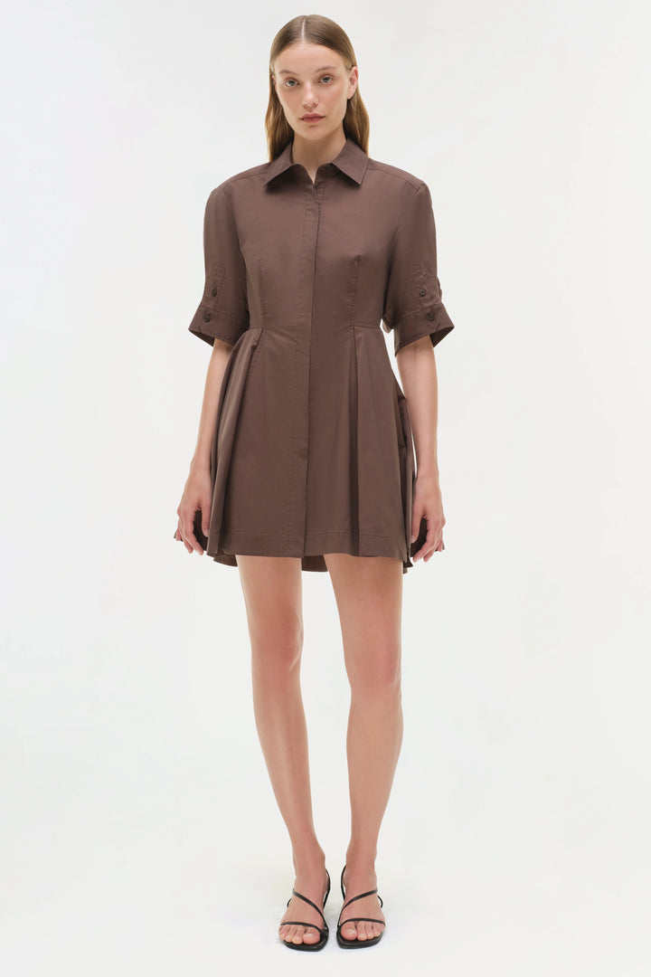 Jazzie Mini Dress in Brown