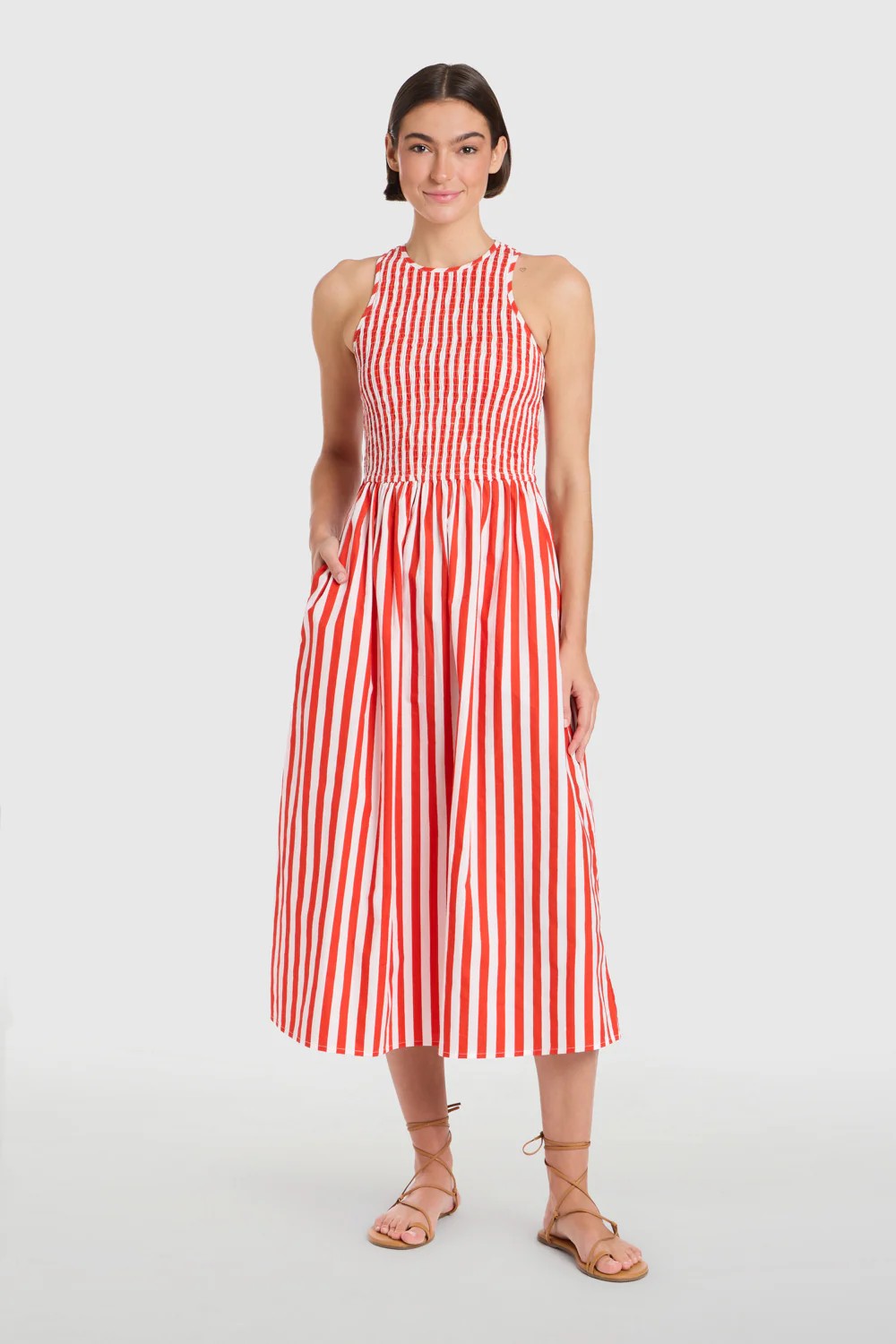 Stroll Dress I Red Stripes
