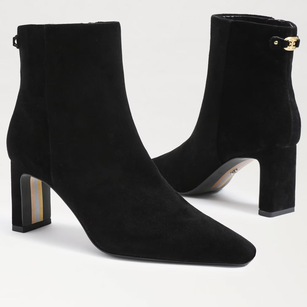 Saige Ankle Bootie in Black Suede