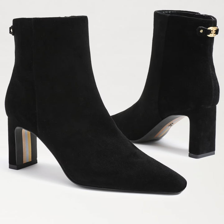 Saige Ankle Bootie in Black Suede