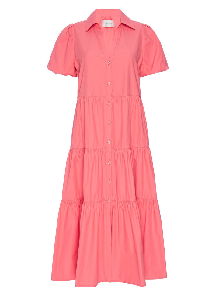 Havana Dress in Bright Coral