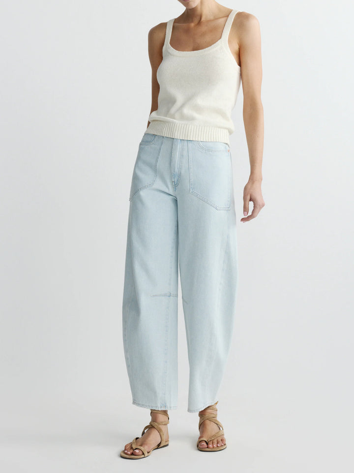 Micro Barrel Jean in Saltstone