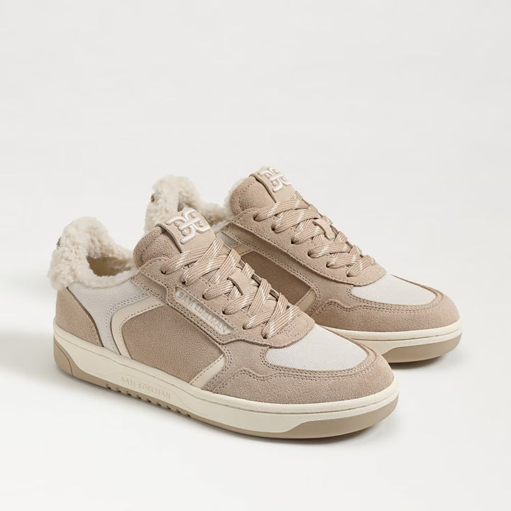 Harper Cozy Sneaker in  Oat/Naturemist Suede
