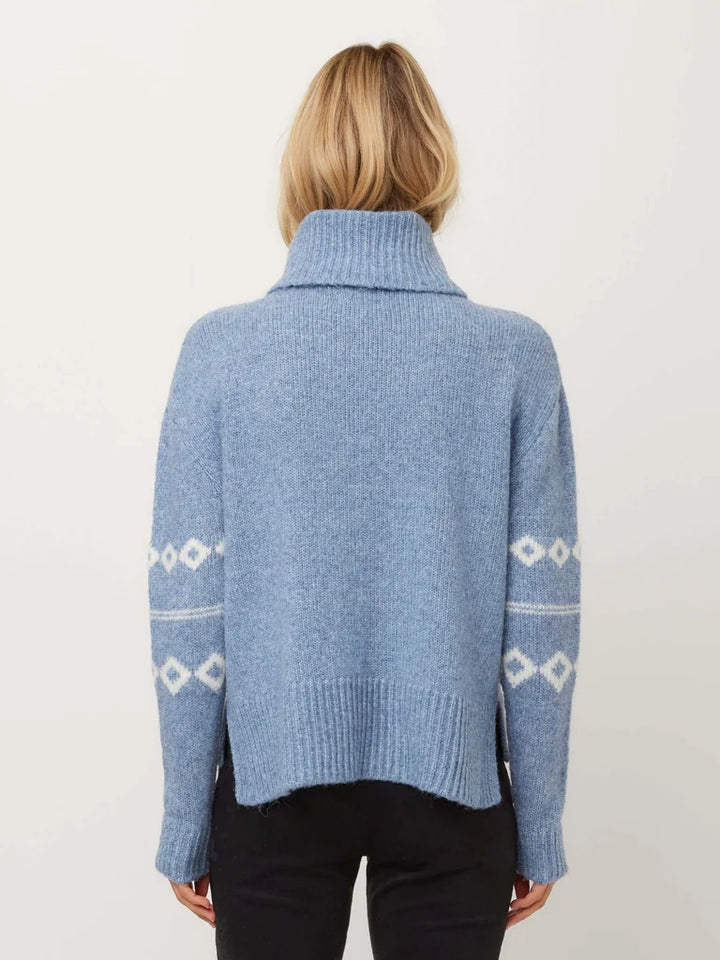 Esther Jacquard Sweater in Blue