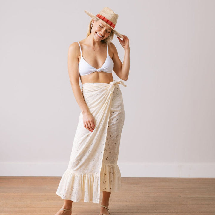 Ivory Eyelet Vienna Sarong