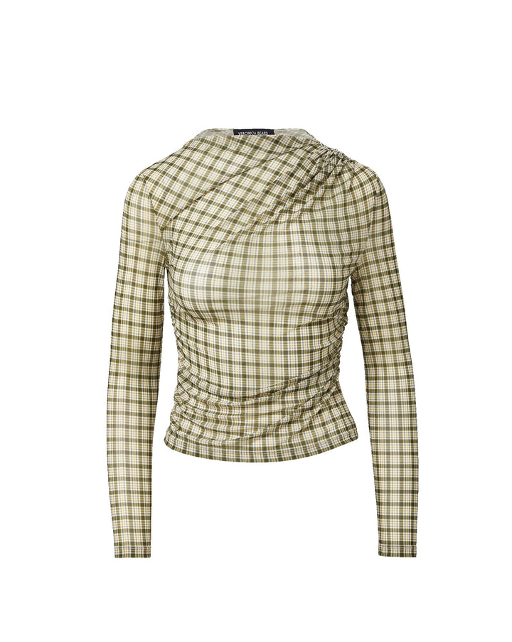 Nuvina Plaid Top